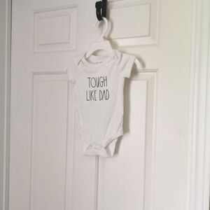 3/$15 Rae Dunn onesie size 6 m
